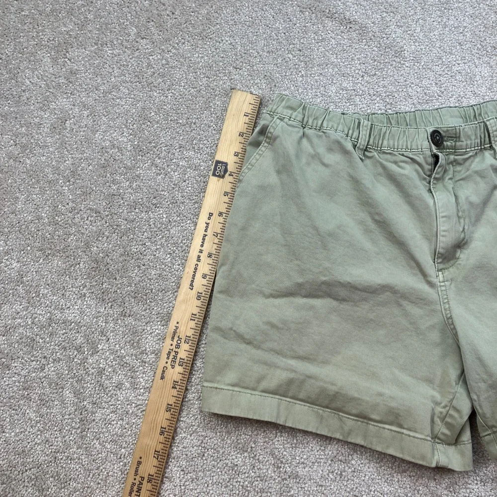 Chubbies Mens XL Shorts Green 5.5 Inseam Elastic Waist Stretch Twill Chino